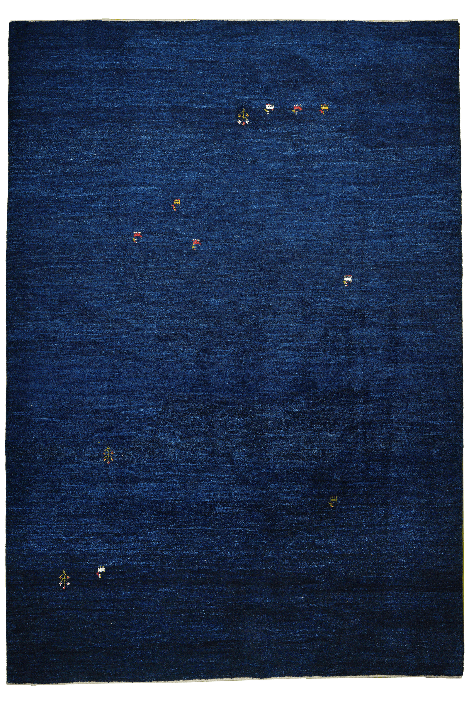 Gabbeh — Hand-knotted, 200x290 cm, Blue, 100% Virgin Wool | Main view