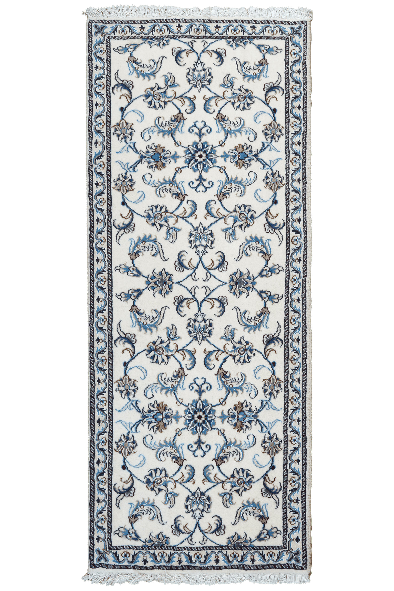 Nain 12La — Hand-knotted, 78x196 cm, Beige, 100% Virgin Wool | Main view