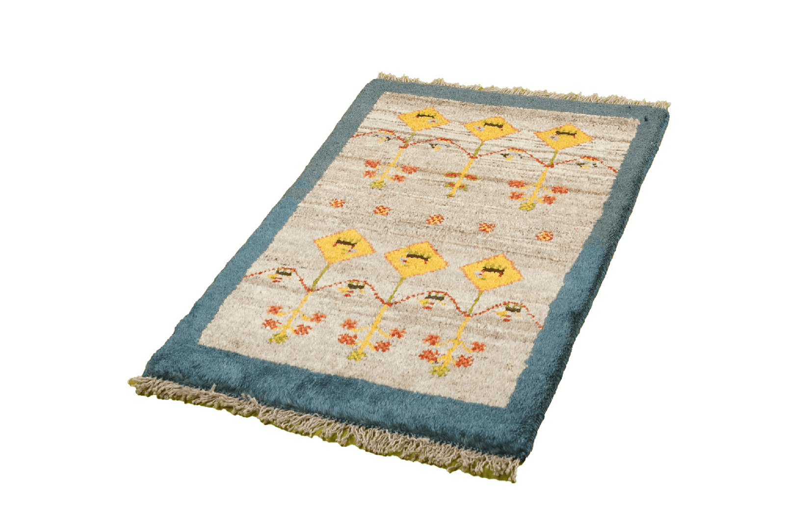 Gabbeh Sonnat — Hand-knotted, 58x88 cm, Grey, 100% Virgin Wool | View 4