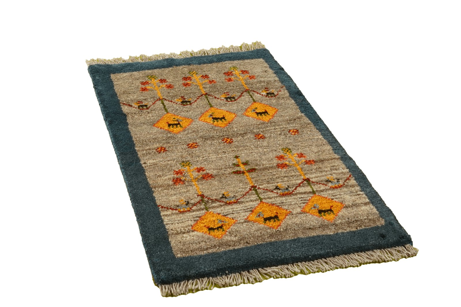 Gabbeh Sonnat — Hand-knotted, 58x88 cm, Grey, 100% Virgin Wool | View 5