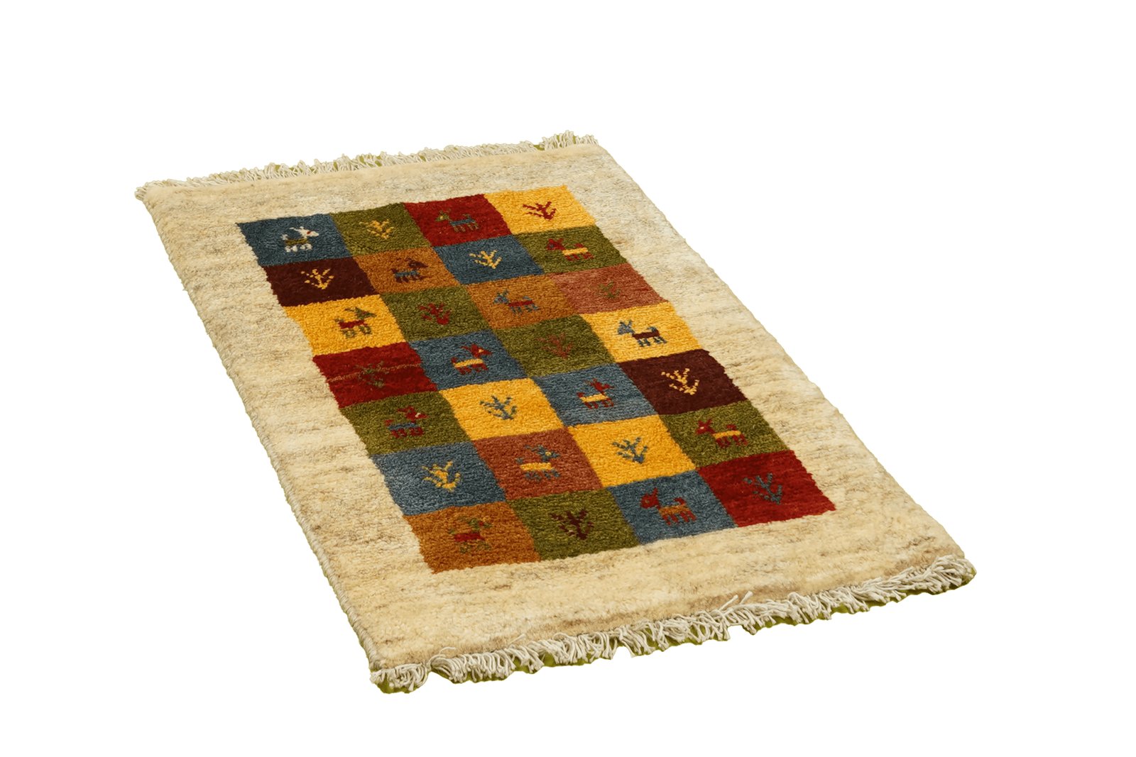Gabbeh Sonnat — Hand-knotted, 61x90 cm, Multicolor, 100% Virgin Wool | View 4
