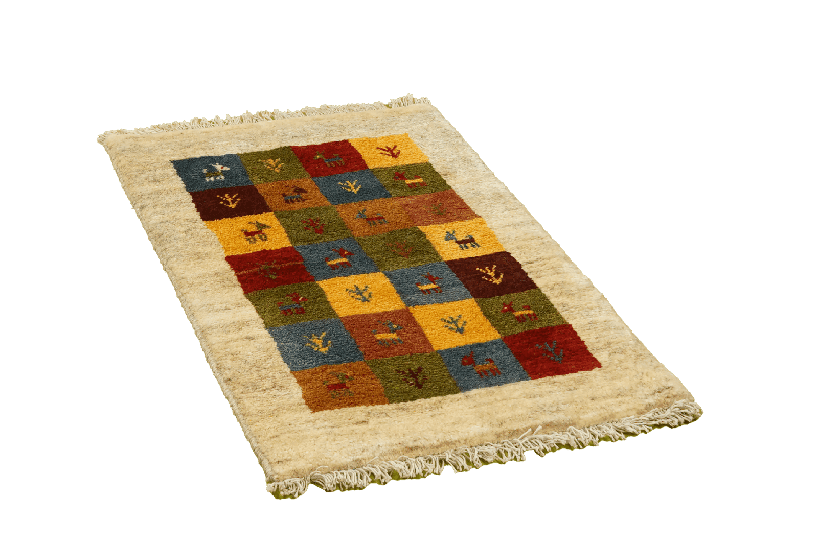 Gabbeh Sonnat — Hand-knotted, 61x90 cm, Multicolor, 100% Virgin Wool | View 4