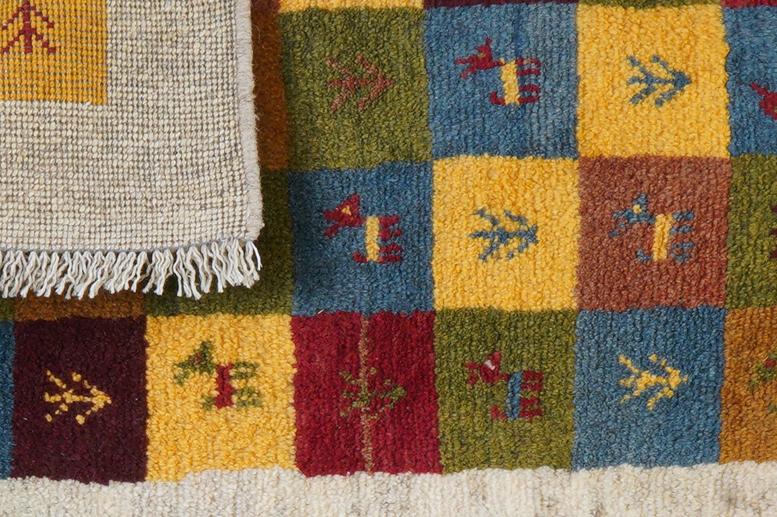 Gabbeh Sonnat — Hand-knotted, 61x90 cm, Multicolor, 100% Virgin Wool | View 6
