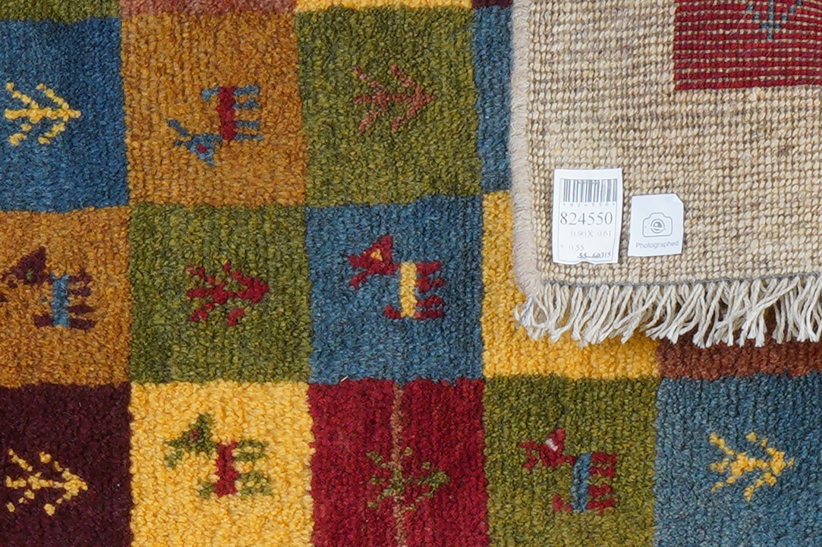 Gabbeh Sonnat — Hand-knotted, 61x90 cm, Multicolor, 100% Virgin Wool | View 7