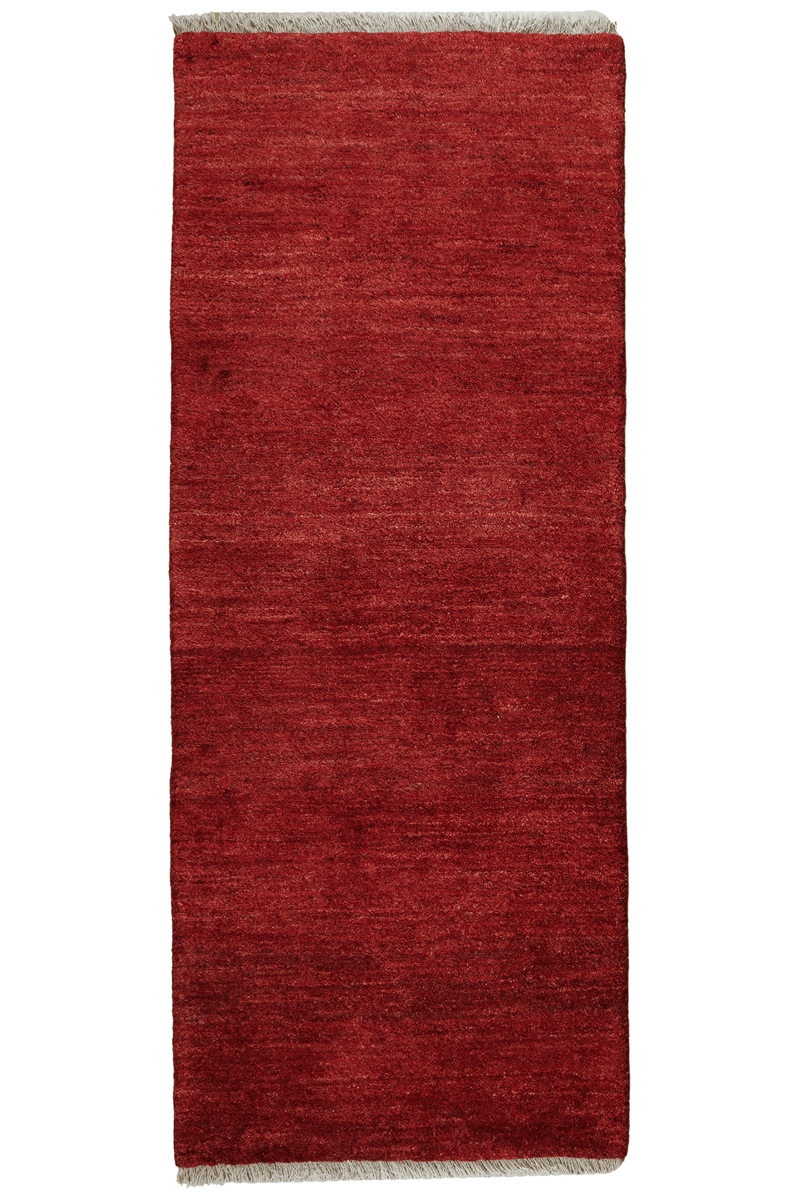 Gabbeh — Hand-knotted, 79x199 cm, Red, 100% Virgin Wool | Main view