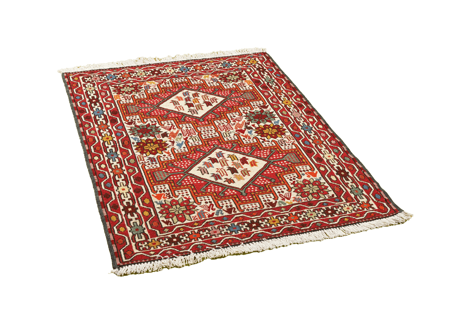 Sumak Shahsavan — Handmade, 79x99 cm, Beige, 100% Virgin Wool | View 4