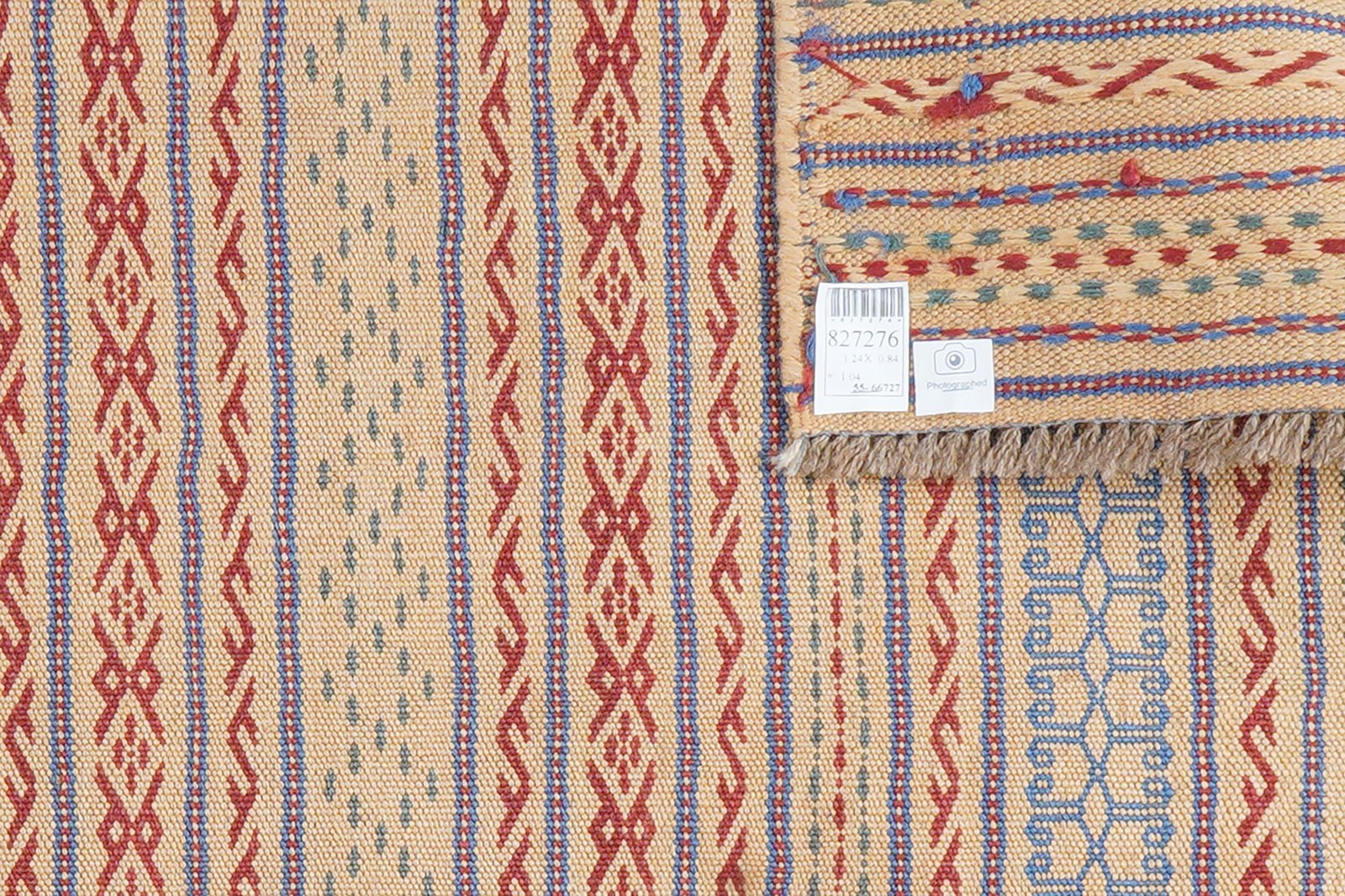 Kelim Kordi — Handmade, 84x124 cm, Beige, 100% Virgin Wool | View 5