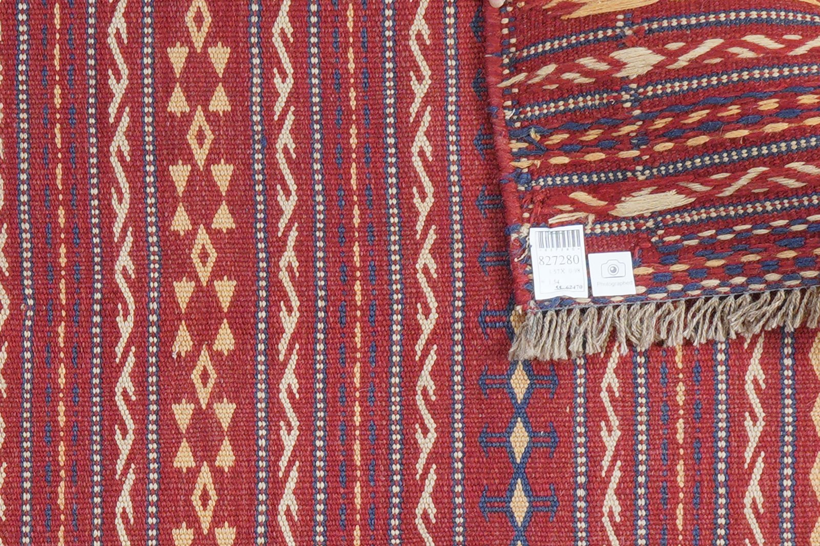 Kelim Kordi — Handmade, 98x157 cm, Red, 100% Virgin Wool | View 5