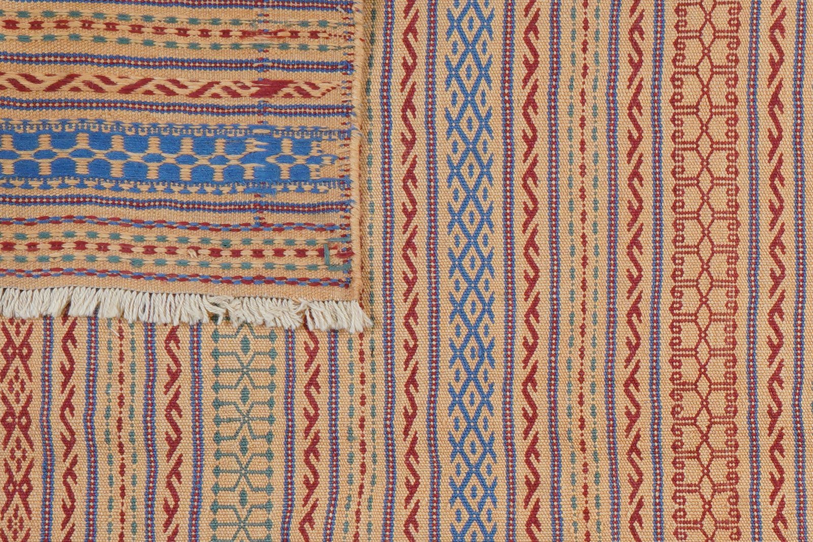 Kelim Kordi — Handmade, 170x244 cm, Beige, 100% Virgin Wool | View 7