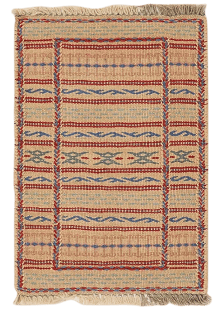 Kelim Kordi — Handmade, 41x59 cm, Beige, 100% Virgin Wool | Main view
