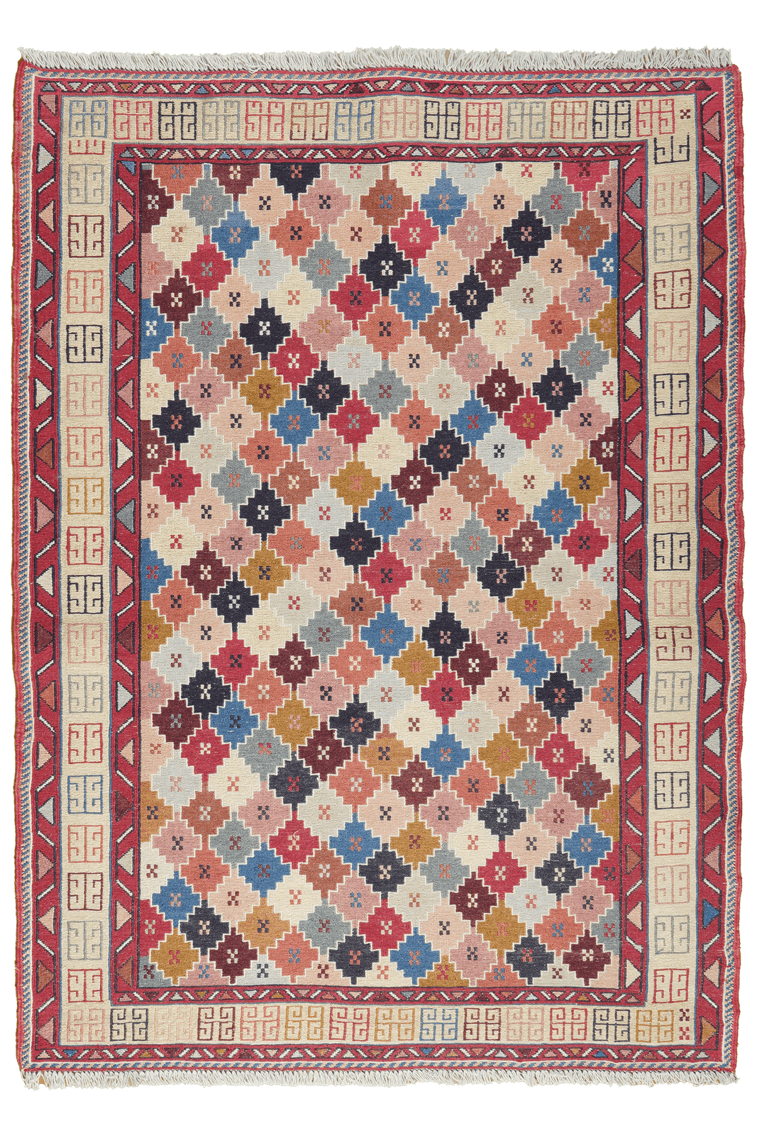 Sumak Shahsavan — Handmade, 102x143 cm, Multicolor, 100% Virgin Wool | Main view