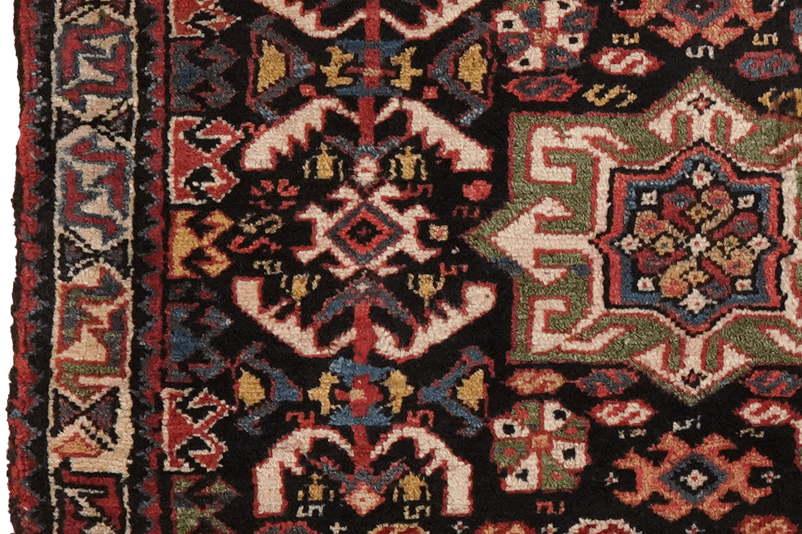 Veramin — Hand-knotted, 58x78 cm, Blue, 100% Virgin Wool | View 3