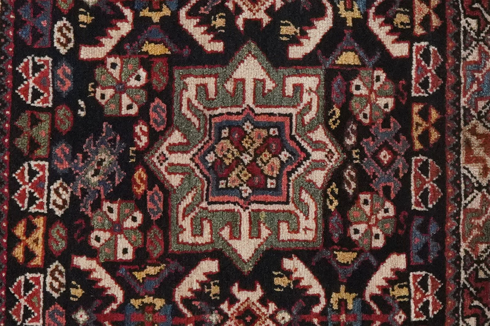 Veramin — Hand-knotted, 63x71 cm, Blue, 100% Virgin Wool | View 4