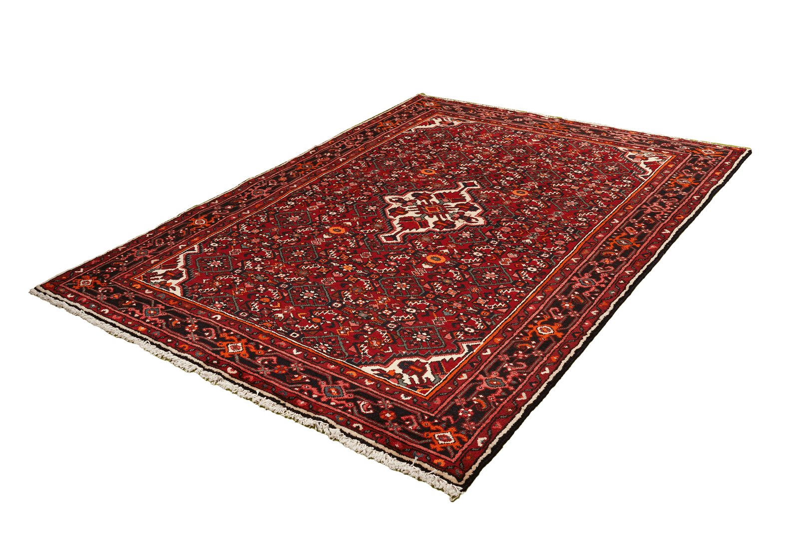 Hosseinabad — Hand-knotted, 161x215 cm, Red, 100% Virgin Wool | View 4