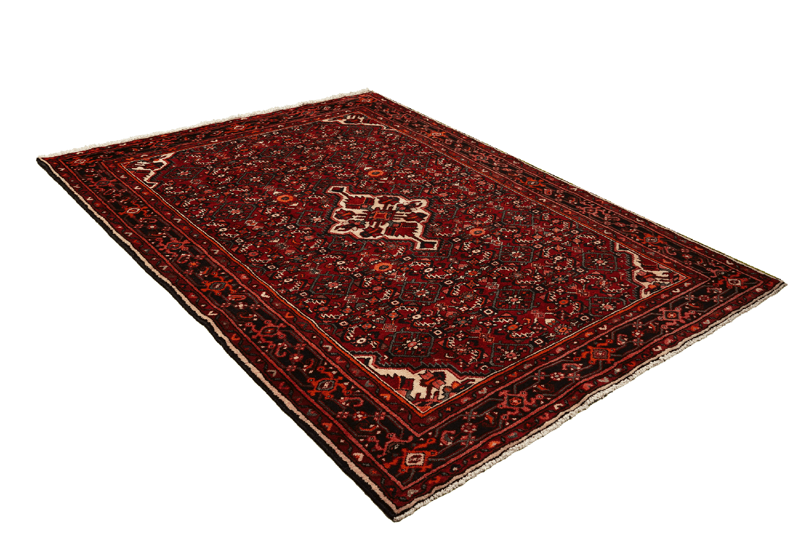 Hosseinabad — Hand-knotted, 161x215 cm, Red, 100% Virgin Wool | View 5