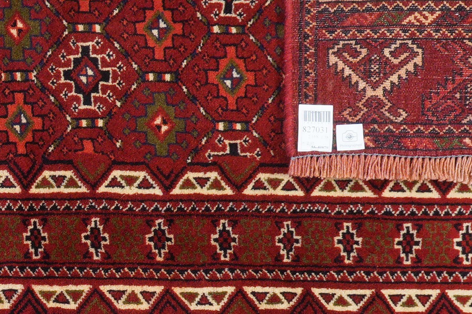 Turkman — Hand-knotted, 138x215 cm, Red, 100% Virgin Wool | View 6