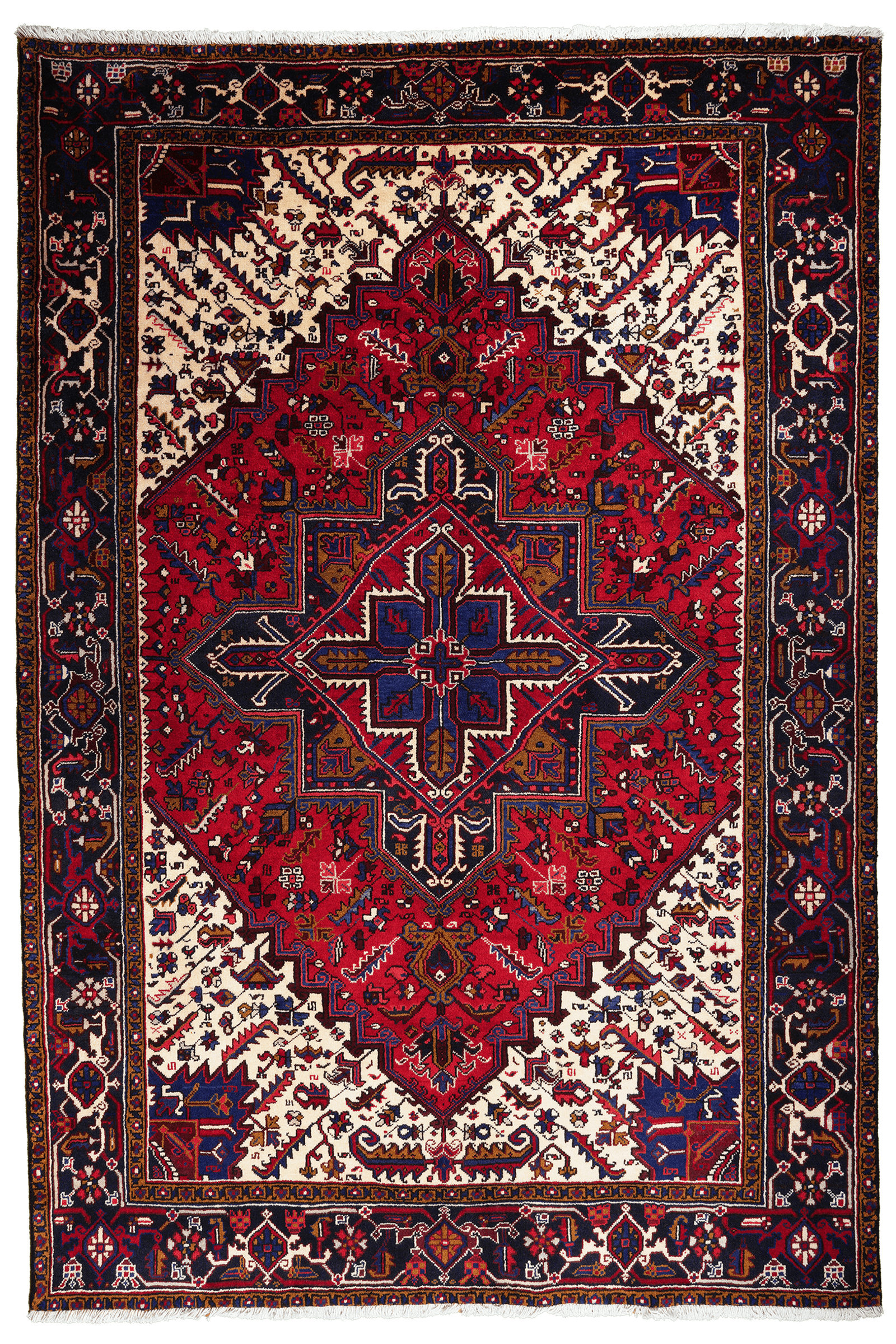 Mehrewan — Hand-knotted, 204x302 cm, Red, 100% Virgin Wool | Main view