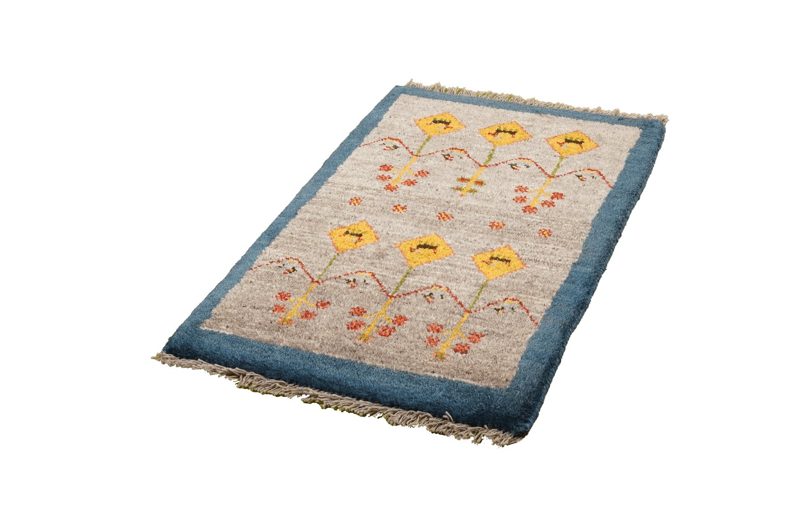 Gabbeh Sonnat — Hand-knotted, 59x89 cm, Grey, 100% Virgin Wool | View 5