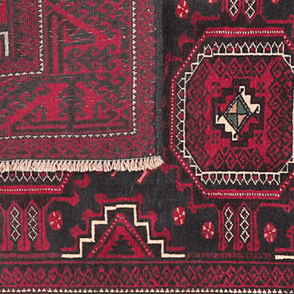 Belutch — Hand-knotted, 100x173 cm, Blue, 100% Virgin Wool | View 6
