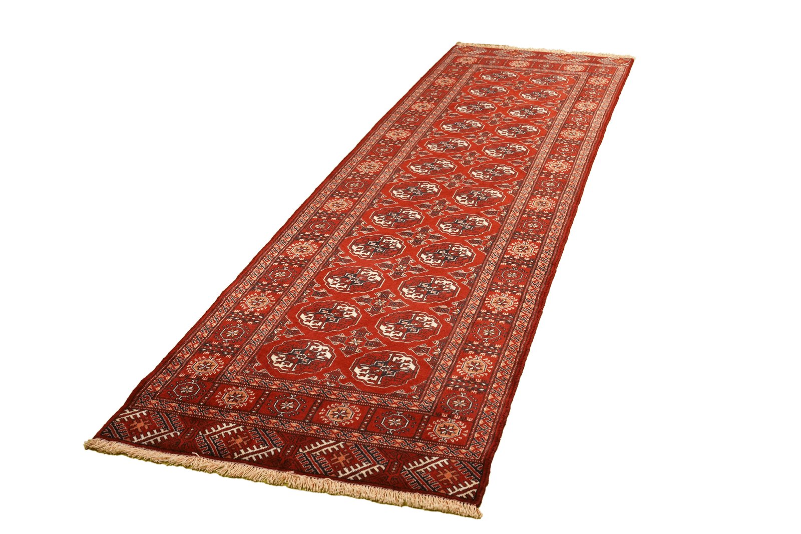 Turkman — Hand-knotted, 87x277 cm, Red, 100% Virgin Wool | View 5
