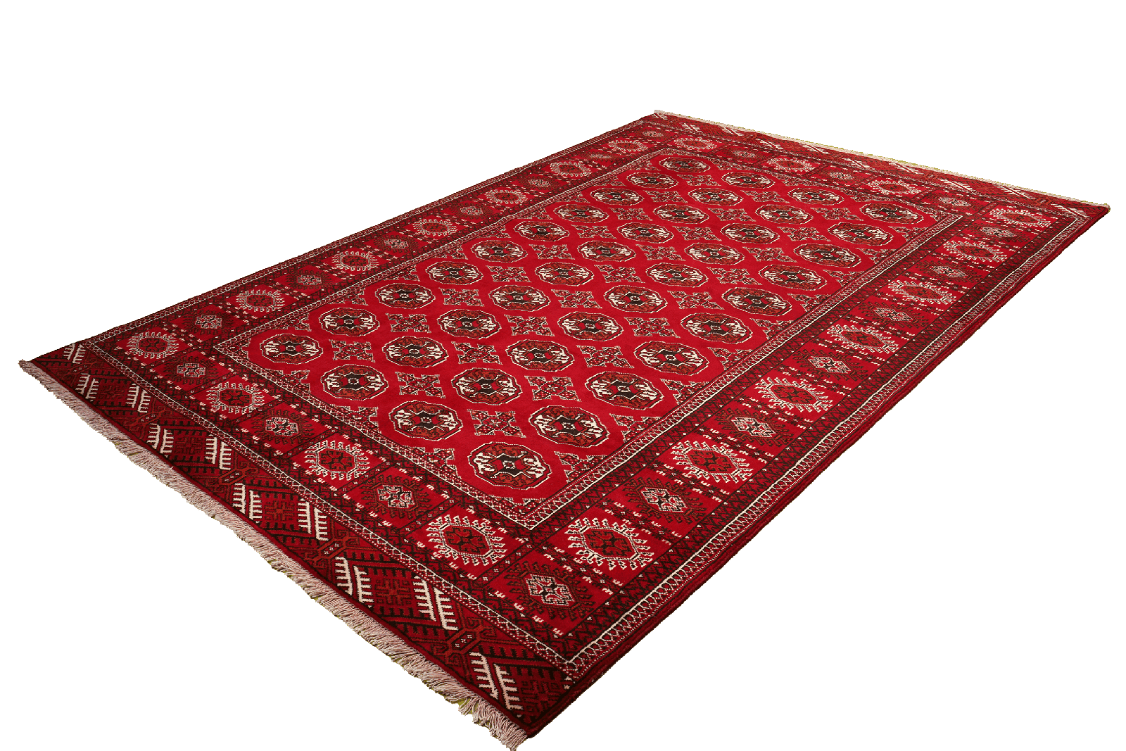 Turkman — Hand-knotted, 198x282 cm, Red, 100% Virgin Wool | View 4
