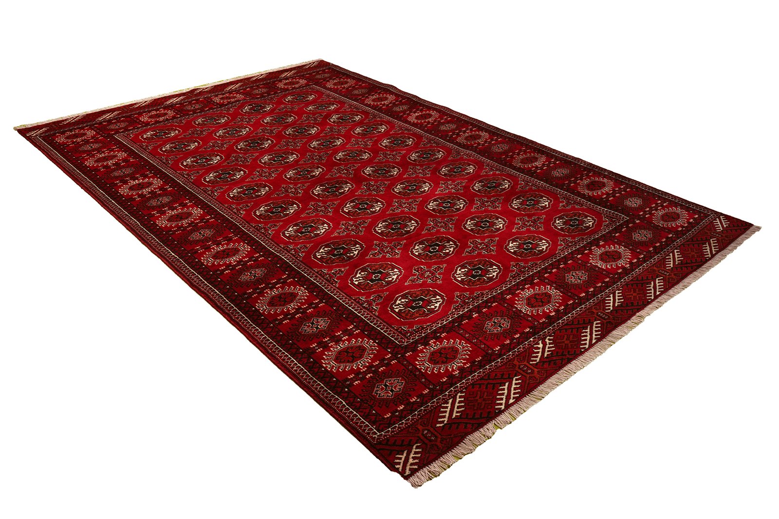 Turkman — Hand-knotted, 198x282 cm, Red, 100% Virgin Wool | View 5