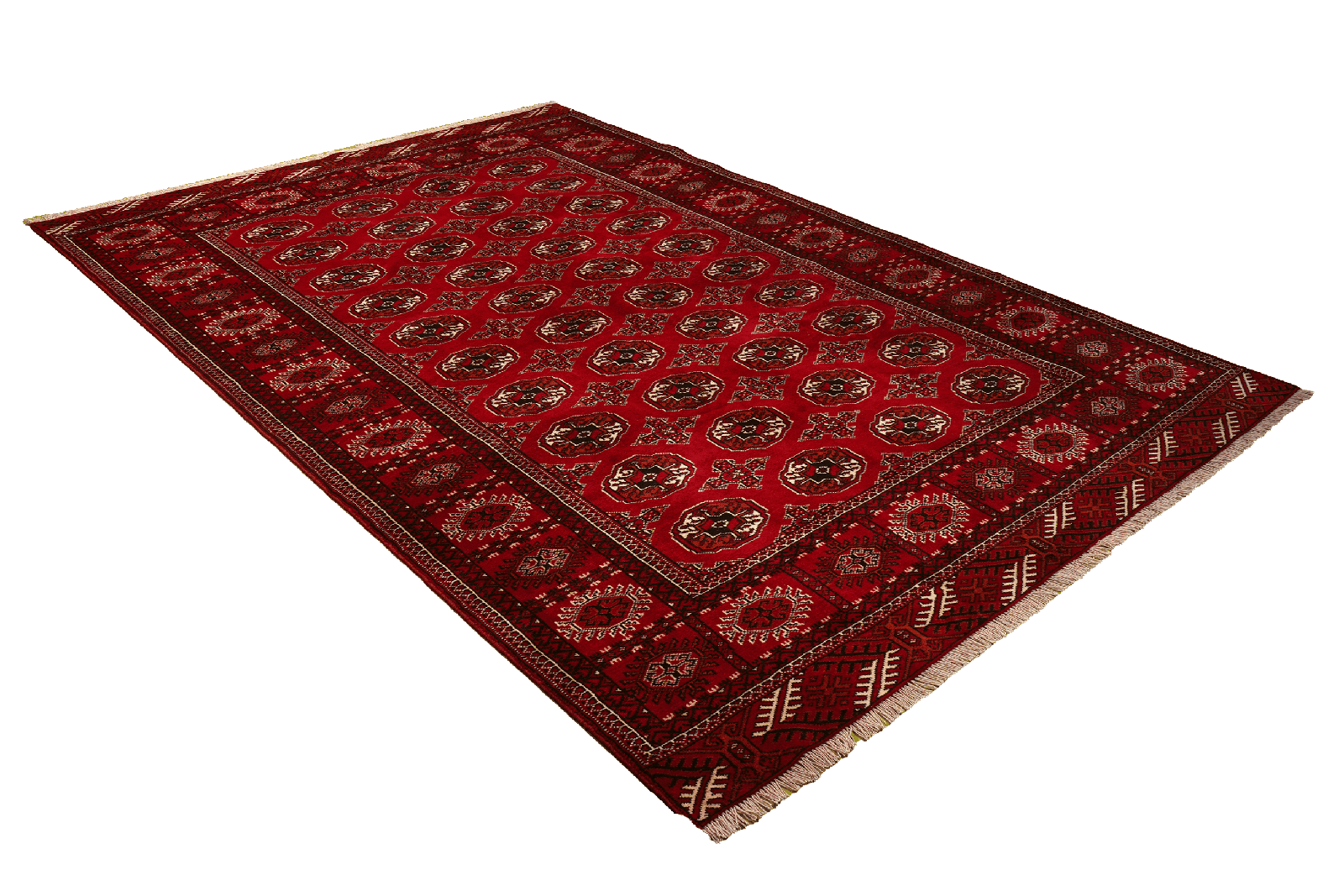 Turkman — Hand-knotted, 198x282 cm, Red, 100% Virgin Wool | View 5