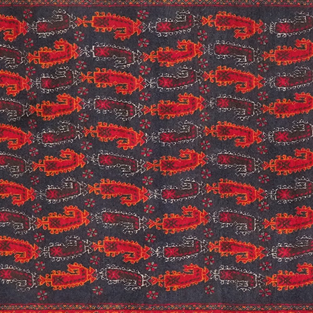 Belutch — Hand-knotted, 99x169 cm, Blue, 100% Virgin Wool | View 4