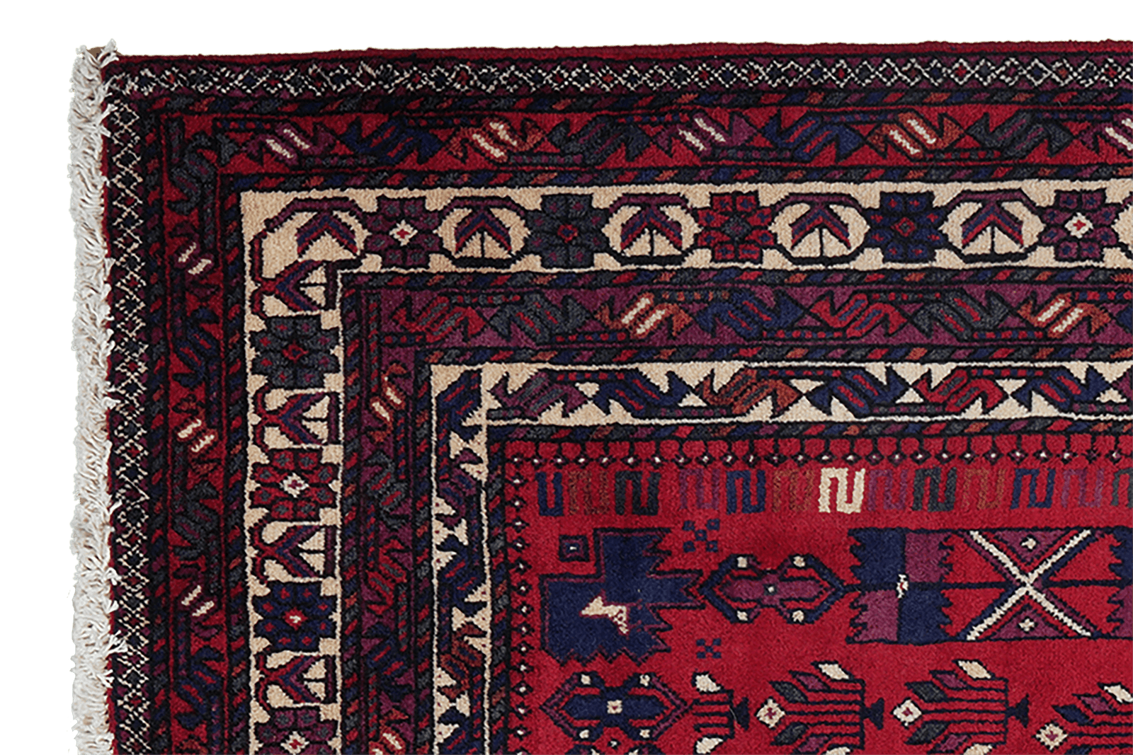 Afshar — Hand-knotted, 157x230 cm, Red, 100% Virgin Wool | View 3