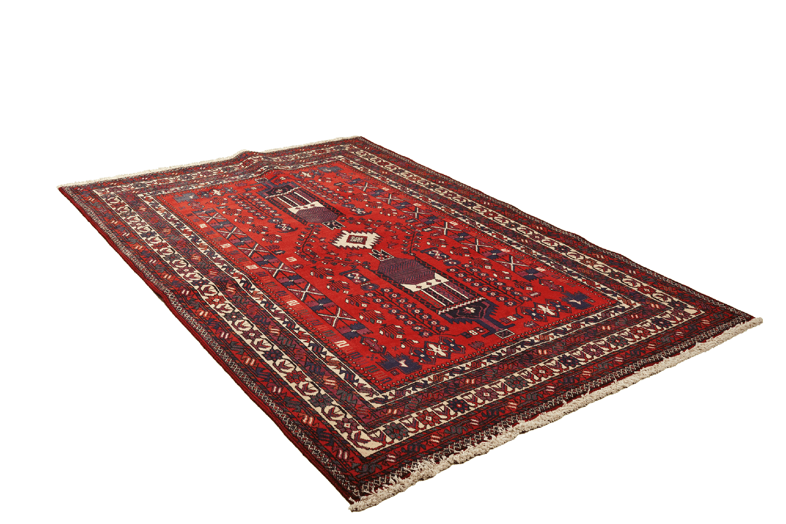 Afshar — Hand-knotted, 157x230 cm, Red, 100% Virgin Wool | View 5