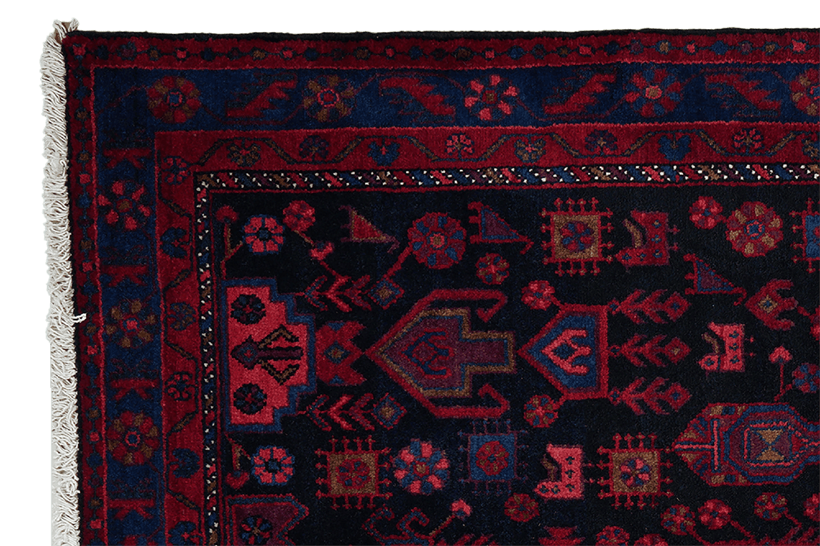 Broudjerd — Hand-knotted, 136x222 cm, Blue, 100% Virgin Wool | View 3