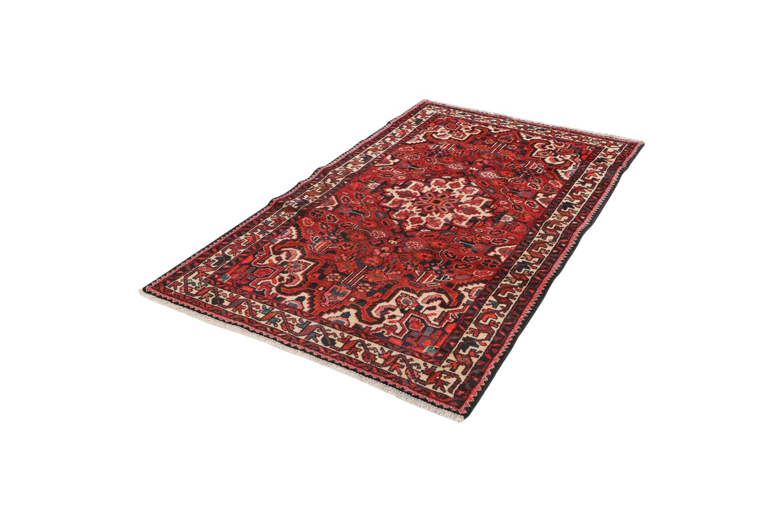 Hamadan — Hand-knotted, 106x176 cm, Red, 100% Virgin Wool | View 5