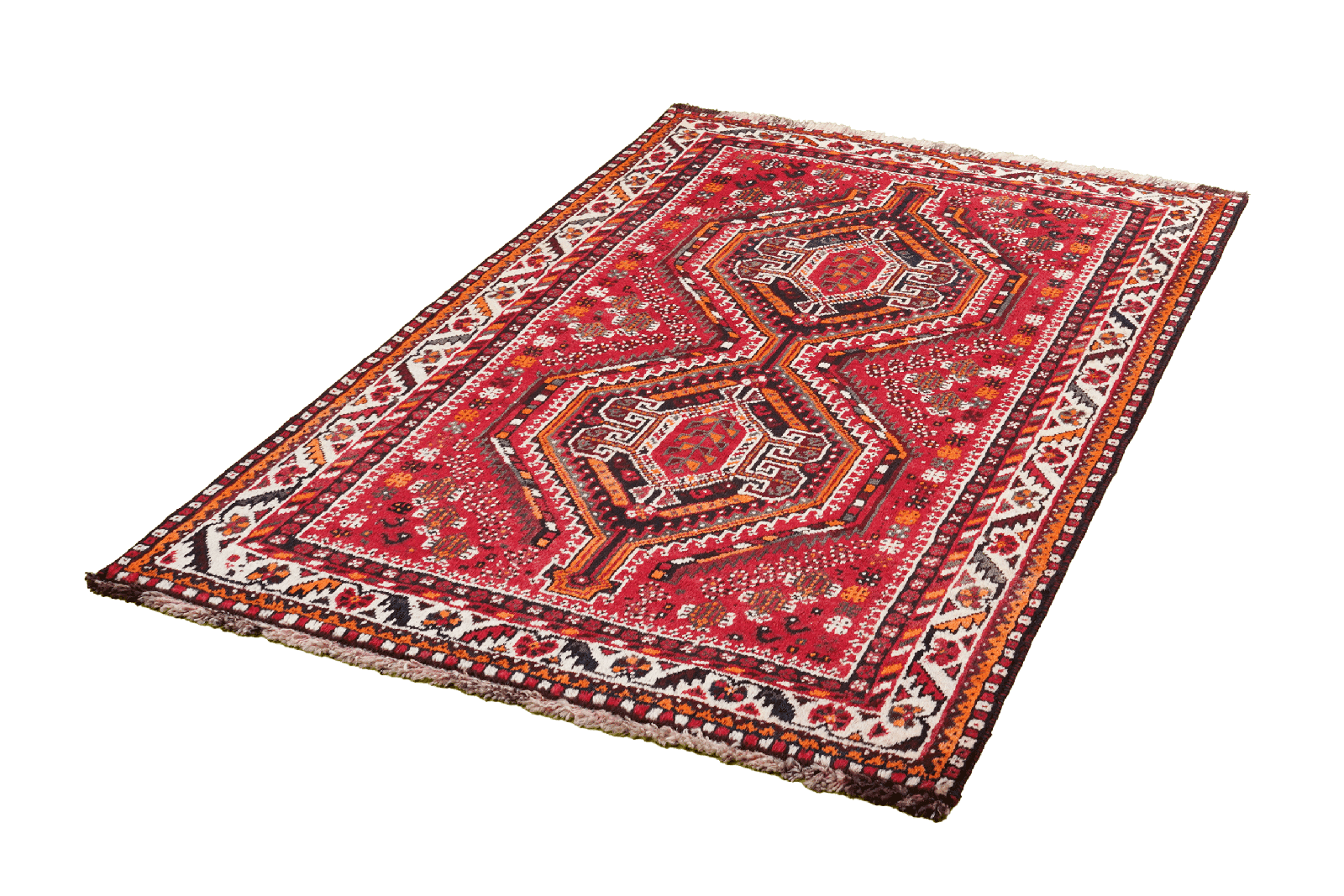 Gashgai — Hand-knotted, 105x151 cm, Red, 100% Virgin Wool | View 5