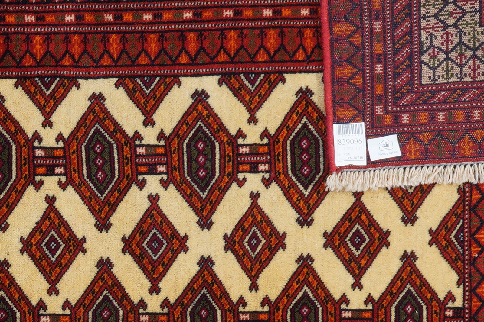 Turkman — Hand-knotted, 127x177 cm, Beige, 100% Virgin Wool | View 6