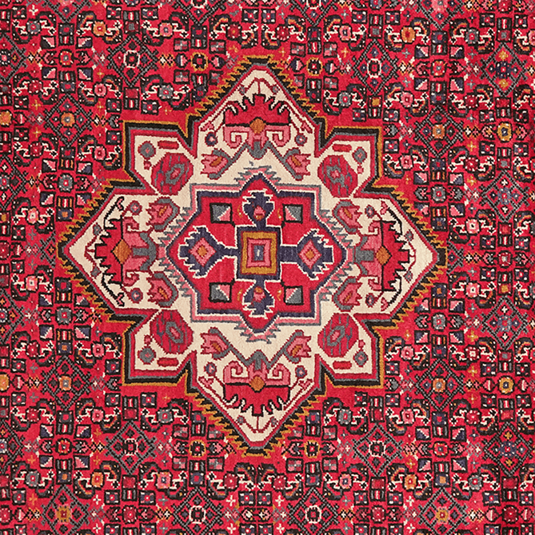 Hosseinabad — Hand-knotted, 222x307 cm, Red, 100% Virgin Wool | View 4
