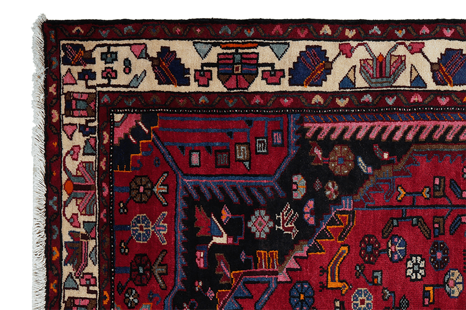 Toysarghan — Hand-knotted, 147x235 cm, Red, 100% Virgin Wool | View 3