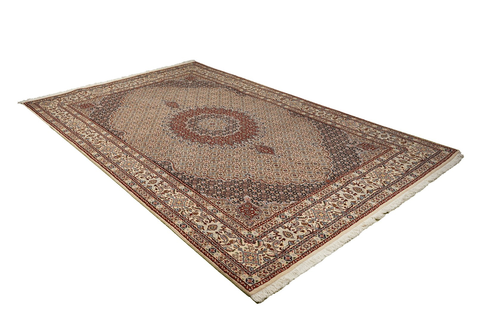 Moud Mahi — Hand-knotted, 195x295 cm, Beige, 100% Virgin Wool | View 5