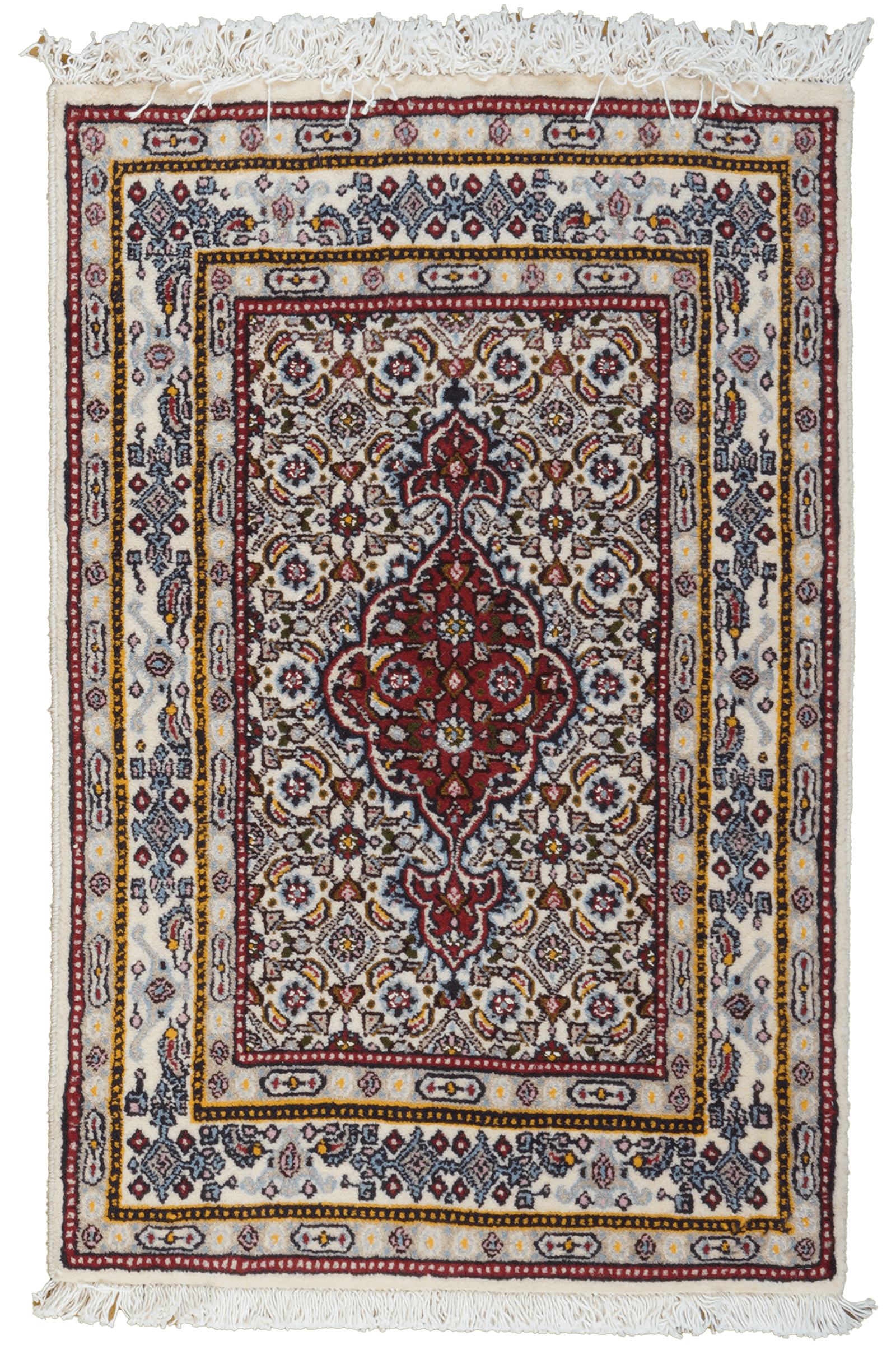 Moud Mahi — Hand-knotted, 56x86 cm, Beige, 100% Virgin Wool | Main view