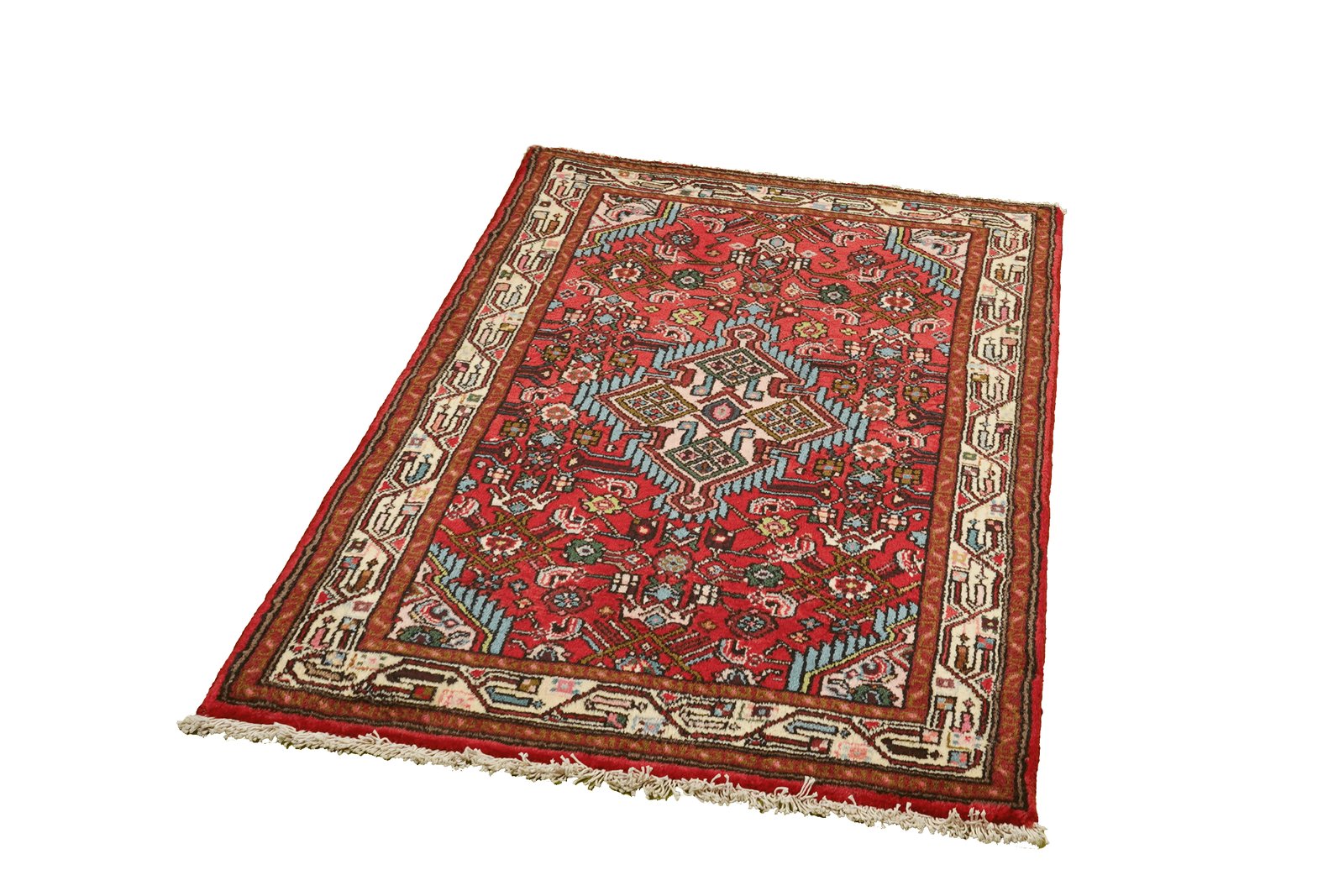 Assadabad — Hand-knotted, 80x129 cm, Red, 100% Virgin Wool | View 5