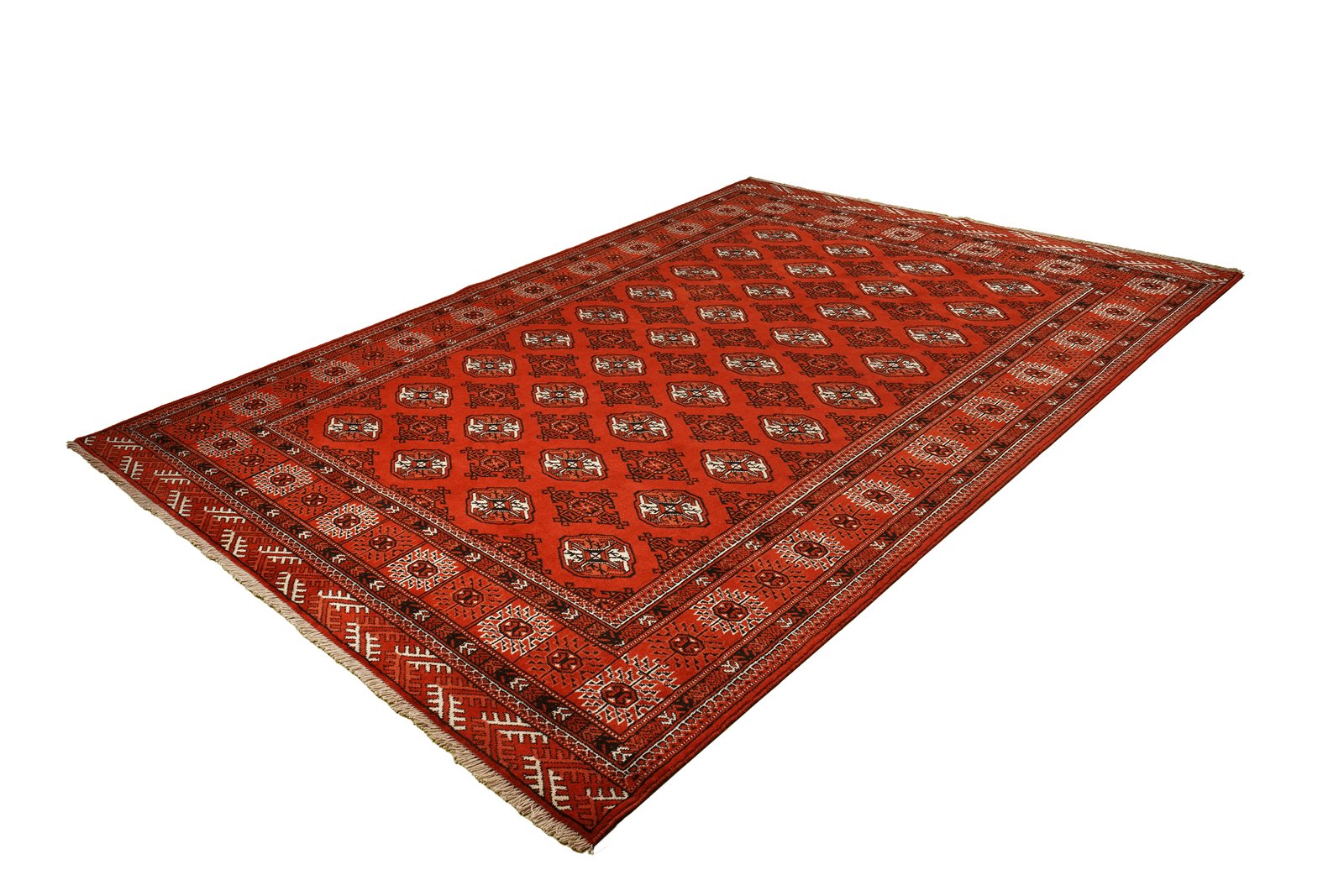 Turkman — Hand-knotted, 210x294 cm, Red, 100% Virgin Wool | View 5