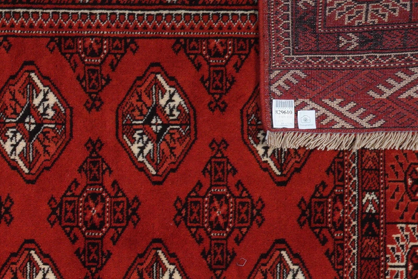 Turkman — Hand-knotted, 210x294 cm, Red, 100% Virgin Wool | View 6