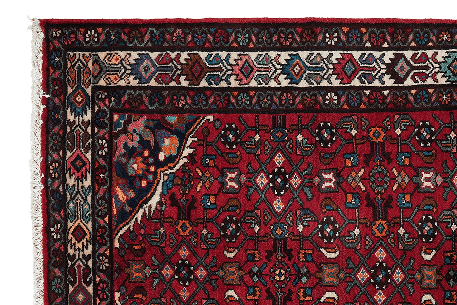 Hosseinabad — Hand-knotted, 131x229 cm, Red, 100% Virgin Wool | View 3