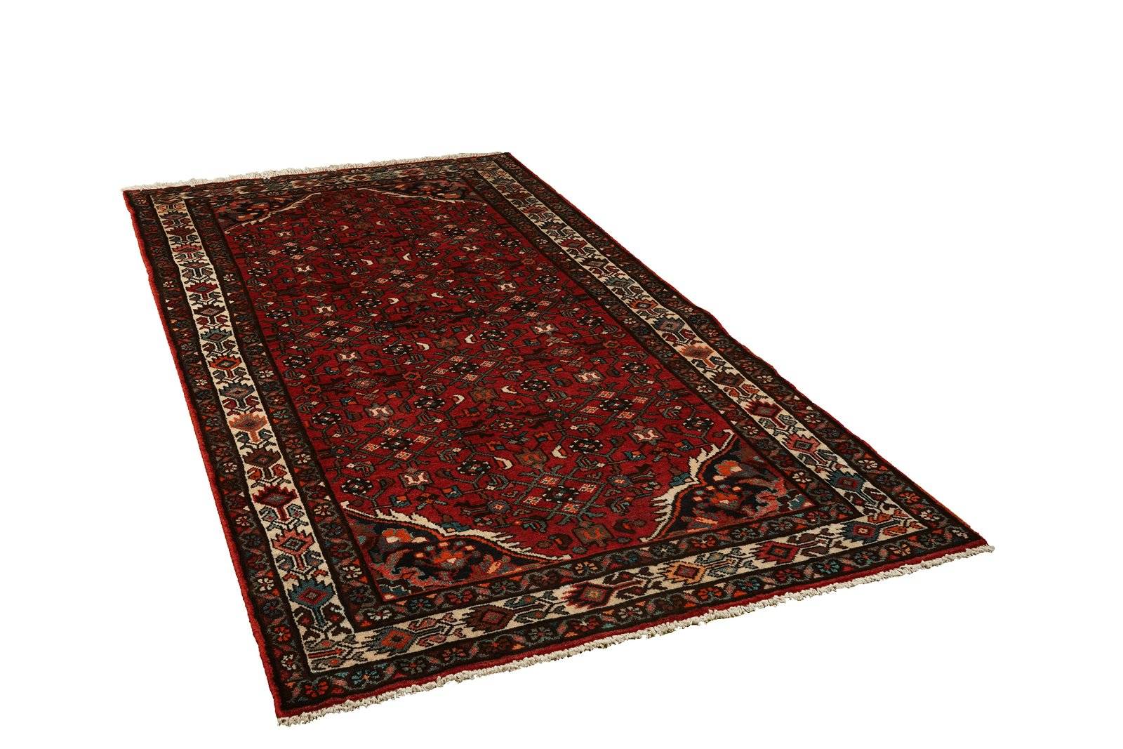 Hosseinabad — Hand-knotted, 131x229 cm, Red, 100% Virgin Wool | View 4