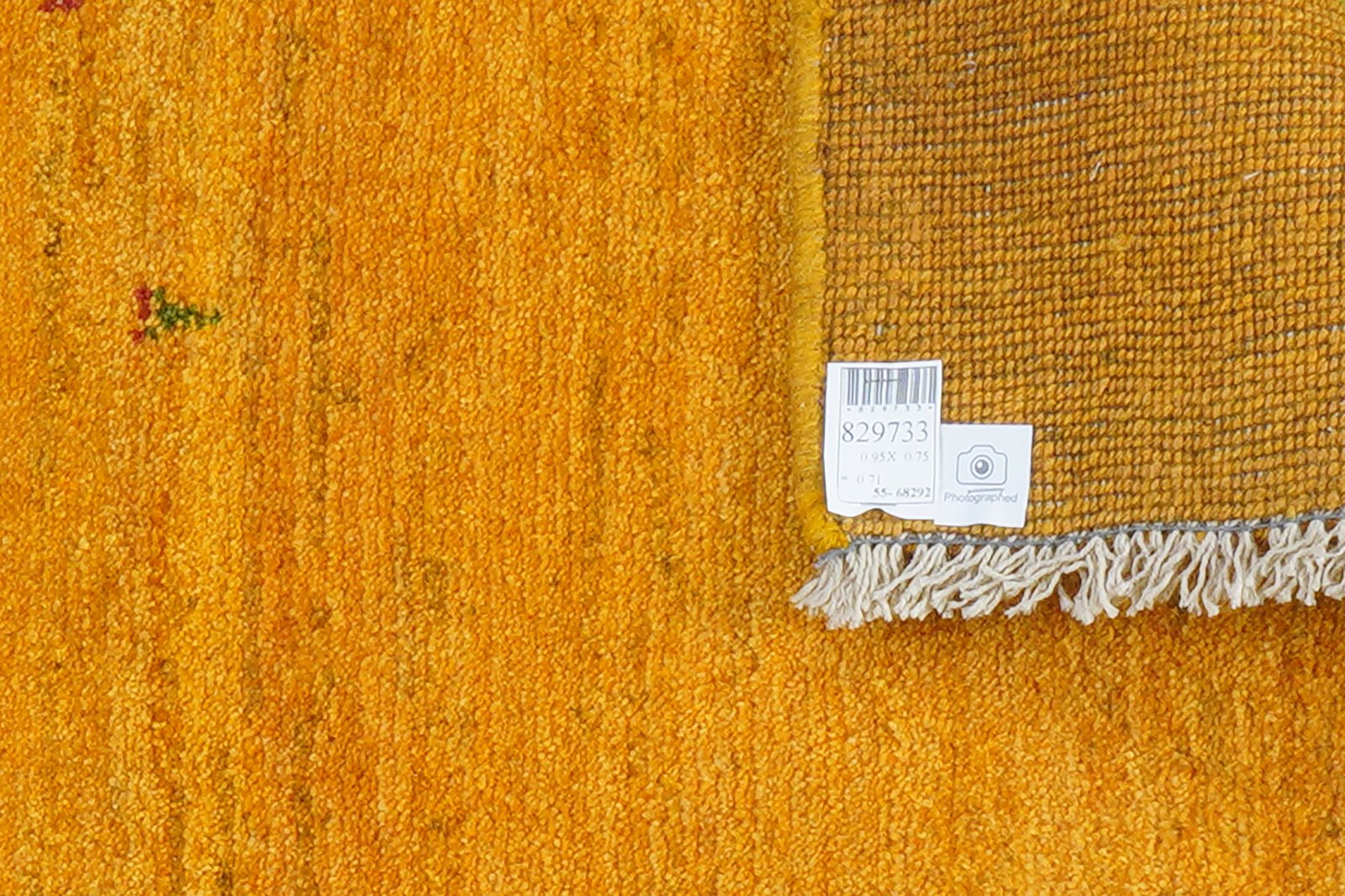 Gabbeh — Hand-knotted, 75x95 cm, Yellow, 100% Virgin Wool | View 6