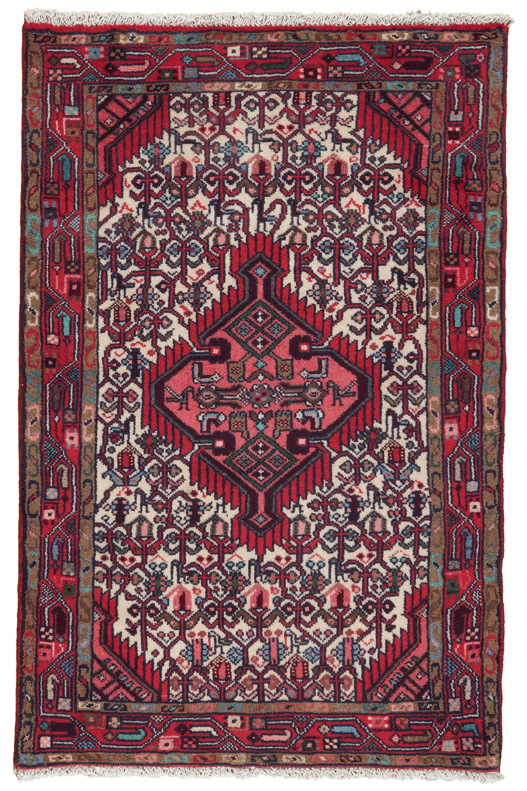 Assadabad — Hand-knotted, 77x116 cm, Multicolor, 100% Virgin Wool | Main view