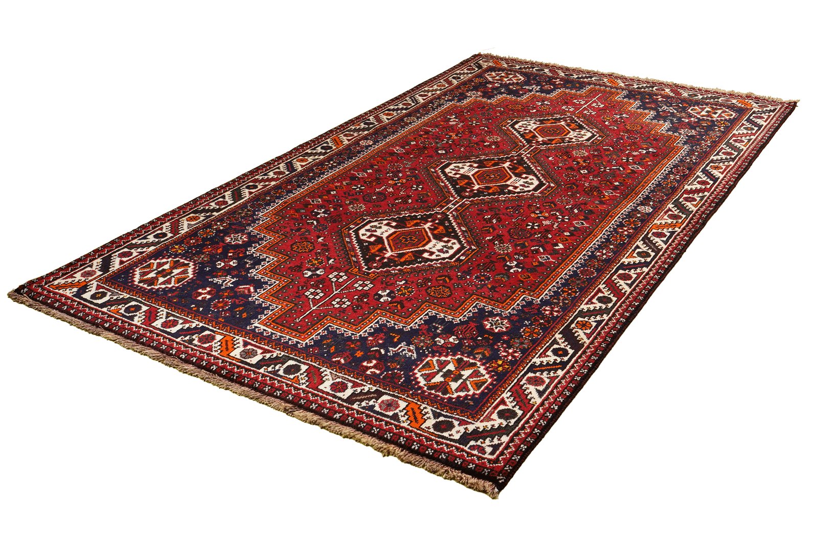 Shiraz — Hand-knotted, 155x256 cm, Red, 100% Virgin Wool | View 5