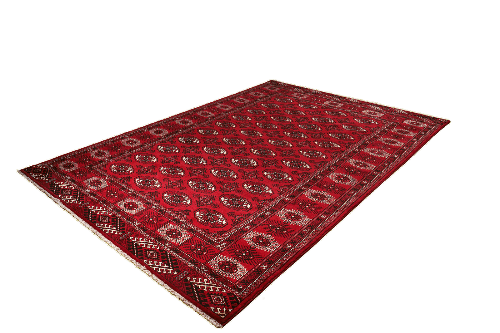 Turkman — Handgefertigt, 286x199 cm, Rot, 100% Virgin Wool | View 6
