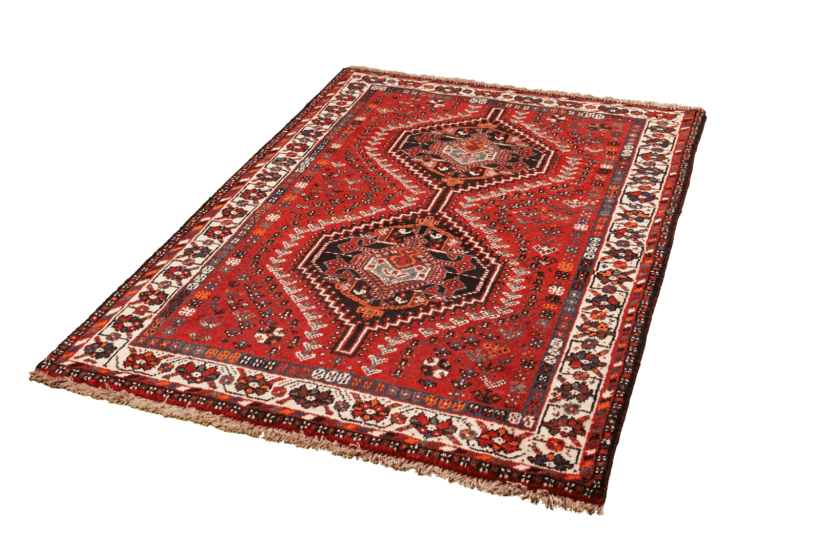 Gashgai — Hand-knotted, 107x151 cm, Red, 100% Virgin Wool | View 5