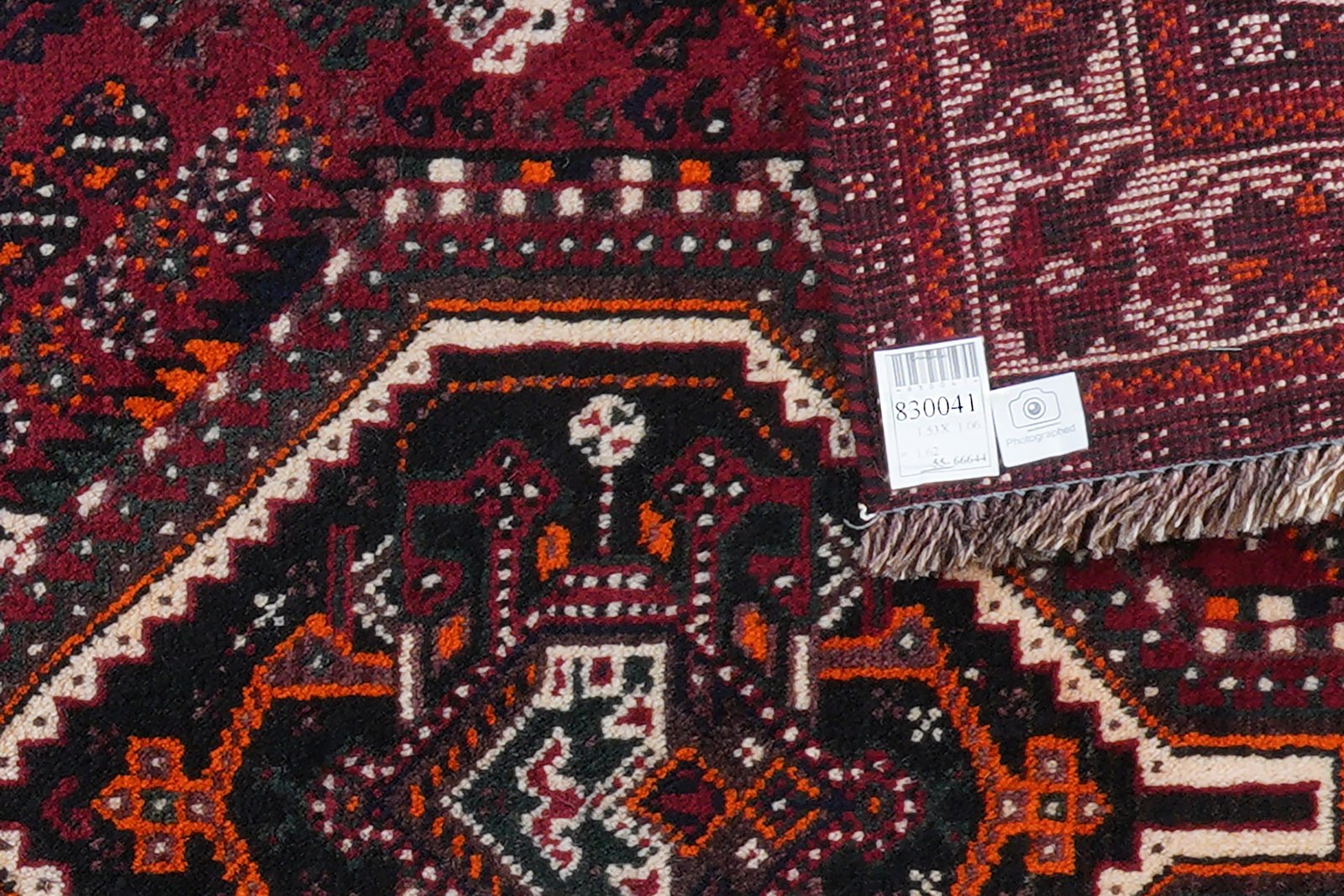 Shiraz — Hand-knotted, 106x153 cm, Red, 100% Virgin Wool | View 6