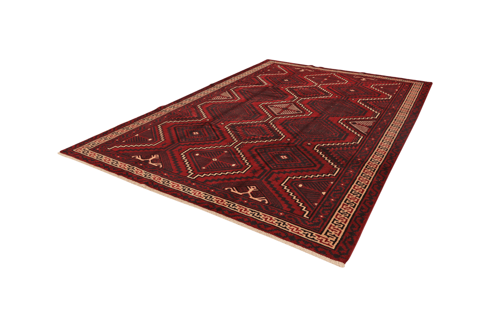 Lori — Hand-knotted, 226x333 cm, Red, 100% Virgin Wool | View 5
